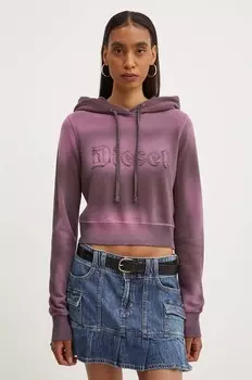 Хлопковая толстовка F-SLIMMY-HOOD-P1 Diesel, фиолетовый