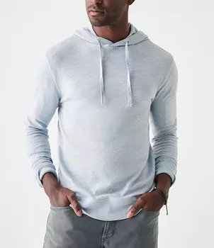 Хлопковая толстовка Faherty Slub, синий