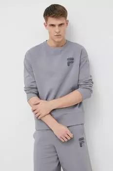 Хлопковая толстовка Fila, серый