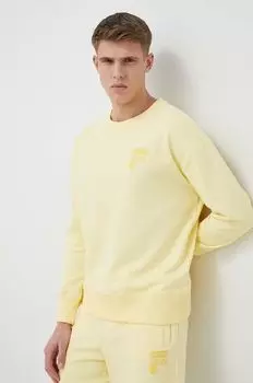 Хлопковая толстовка Fila, желтый