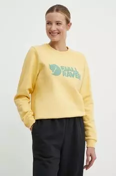 Хлопковая толстовка Fjallraven, желтый
