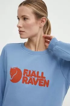 Хлопковая толстовка Fjllrven Logo Sweater Fjallraven, синий