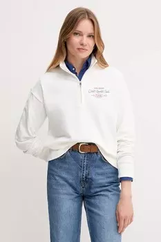 Хлопковая толстовка Gant, белый