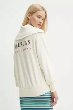 Хлопковая толстовка Gant, бежевый