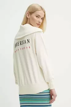 Хлопковая толстовка Gant, бежевый