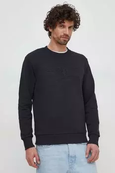 Хлопковая толстовка Gant, черный