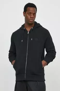 Хлопковая толстовка Gant, черный