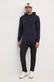 Хлопковая толстовка Gant, темно-синий