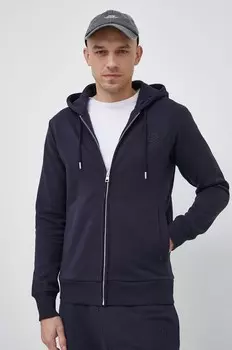 Хлопковая толстовка Gant, темно-синий