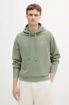 Хлопковая толстовка Gant, зеленый