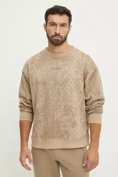 Хлопковая толстовка GOTAM Guess, бежевый