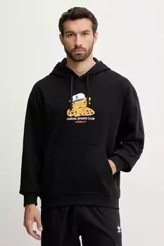 Хлопковая толстовка Graphic Lo Hd Adidas Originals, черный