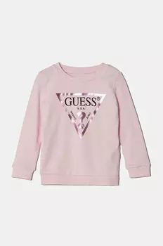 Хлопковая толстовка Guess для мальчика/девочки, розовый