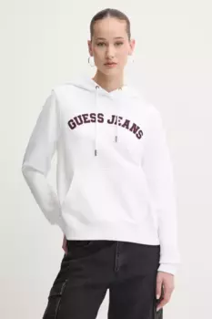 Хлопковая толстовка Guess Jeans, белый