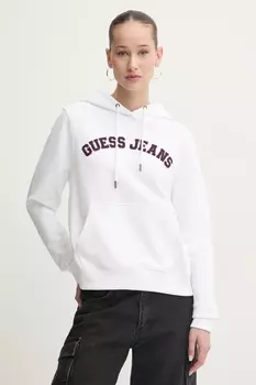 Хлопковая толстовка Guess Jeans, белый