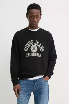 Хлопковая толстовка Guess Jeans, черный