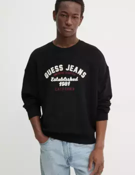 Хлопковая толстовка Guess Jeans, черный