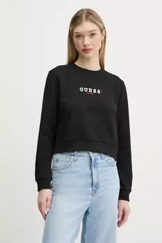 Хлопковая толстовка Guess Jeans, черный