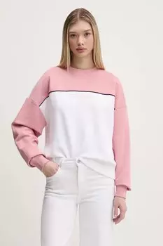 Хлопковая толстовка Guess Jeans, розовый