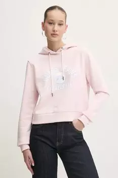 Хлопковая толстовка Guess Jeans, розовый