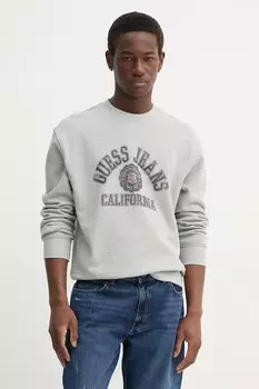 Хлопковая толстовка Guess Jeans, серый