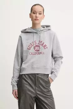 Хлопковая толстовка Guess Jeans, серый