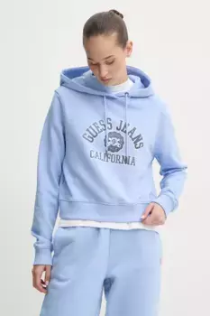 Хлопковая толстовка Guess Jeans, синий