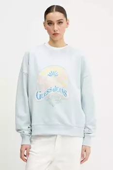 Хлопковая толстовка Guess Jeans, синий