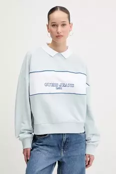 Хлопковая толстовка Guess Jeans, синий