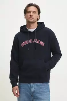 Хлопковая толстовка Guess Jeans, темно-синий
