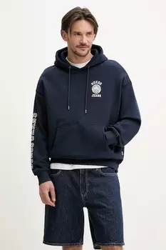 Хлопковая толстовка Guess Jeans, темно-синий