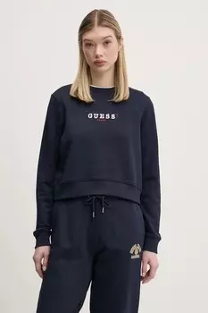 Хлопковая толстовка Guess Jeans, темно-синий