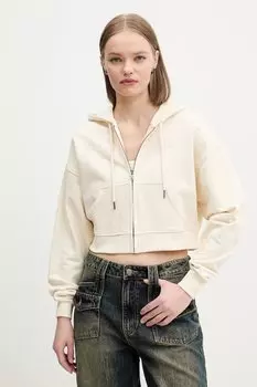 Хлопковая толстовка Guess Originals, бежевый