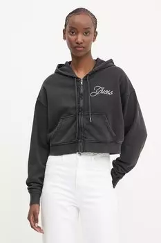 Хлопковая толстовка Guess Originals, черный