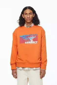 Хлопковая толстовка H&amp;M, оранжевый/подключить