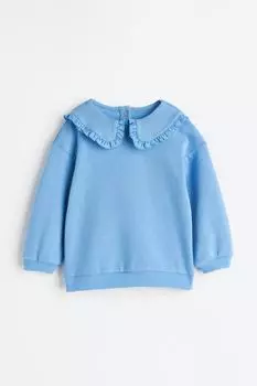 Хлопковая толстовка H&M, синий