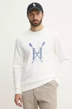 Хлопковая толстовка Hackett London, белый