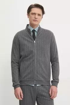 Хлопковая толстовка Hackett London, серый