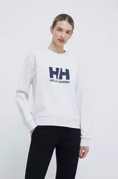 Хлопковая толстовка Helly Hansen, серый
