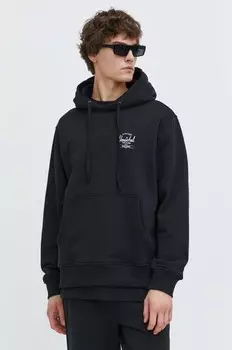 Хлопковая толстовка Herschel, черный