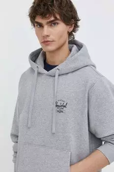 Хлопковая толстовка Herschel, серый