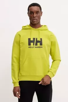Хлопковая толстовка HH LOGO Helly Hansen, желтый