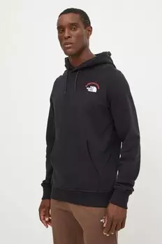Хлопковая толстовка Hoodie Expedition System The North Face, черный