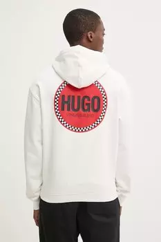 Хлопковая толстовка Hugo, белый