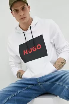 Хлопковая толстовка Hugo, белый