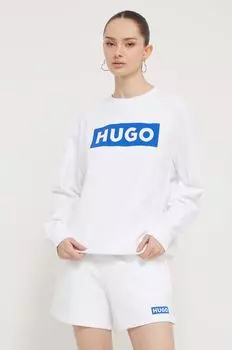 Хлопковая толстовка Hugo, белый