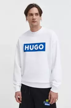 Хлопковая толстовка Hugo, белый