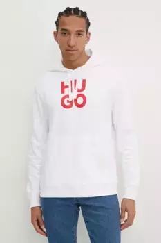 Хлопковая толстовка HUGO, белый