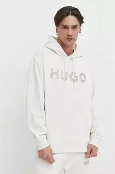 Хлопковая толстовка Hugo, бежевый