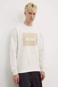 Хлопковая толстовка Hugo, бежевый